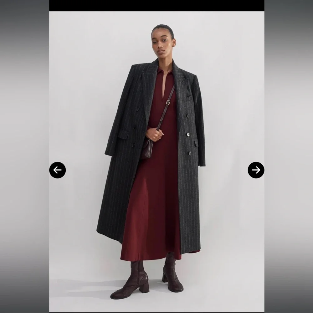 ME+EM Travel Tailoring Zip Front nursing Midi Maxi Dress Ponte Jersey career red - Picture 5 of 15